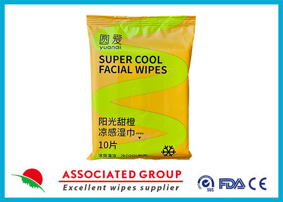 Yuanai Sunshine Orange Охлаждающие салфетки Личная уборка Салфетки для взрослых из растительных волокон